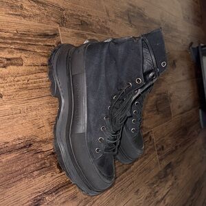 Alexander McQueen Black Lace-Up Men's Boots